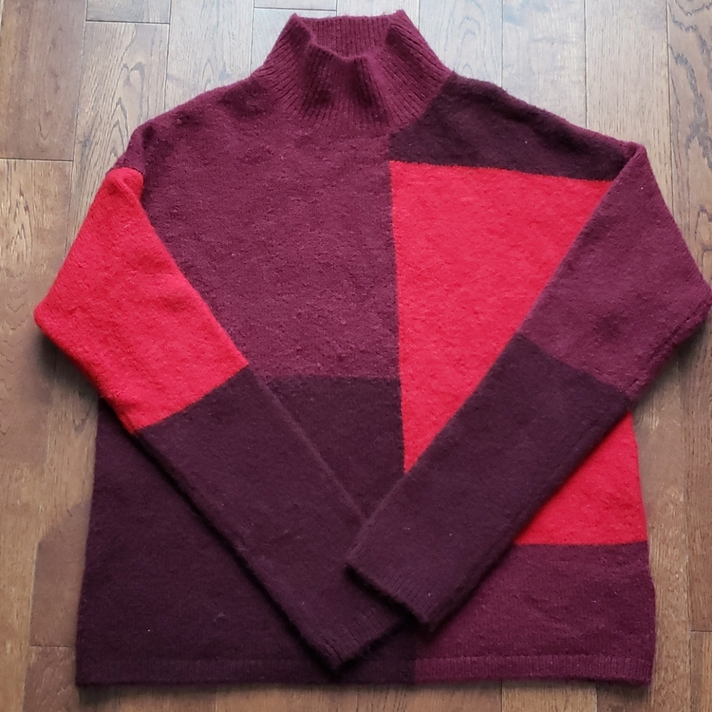 Cynthia Rowley mock neck knit sweater L